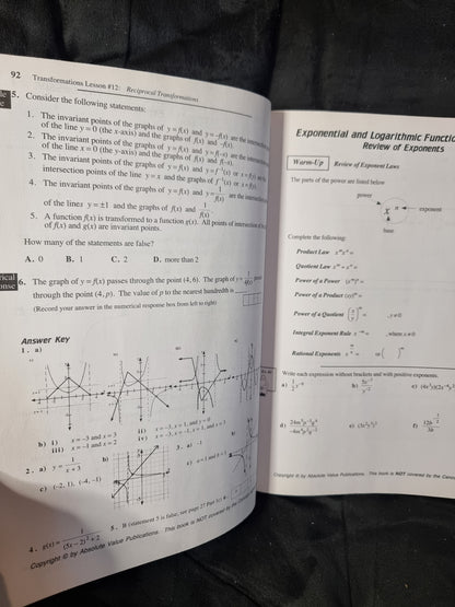 Pure Math 30 Workbook