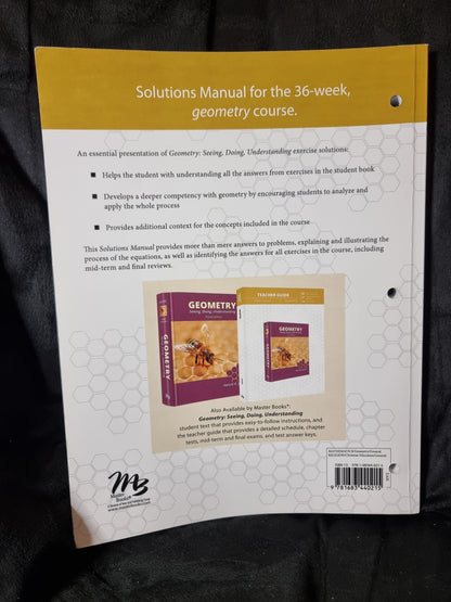 Masterbooks Geometry Solutions Manual