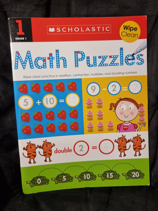 Scholastic Wipe Clean Maths Puzzles Grade 1