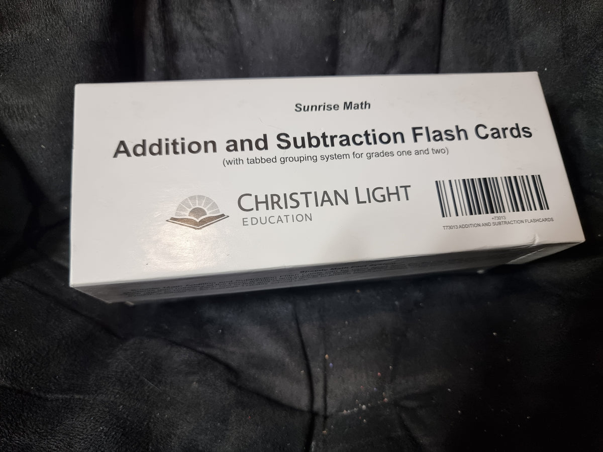 Sunrise math Addition and Subtraction Flash Cards