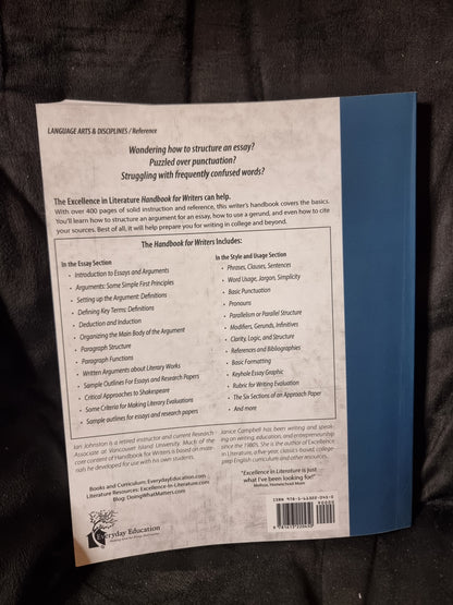 Excellence in Literature Handbook for Writers