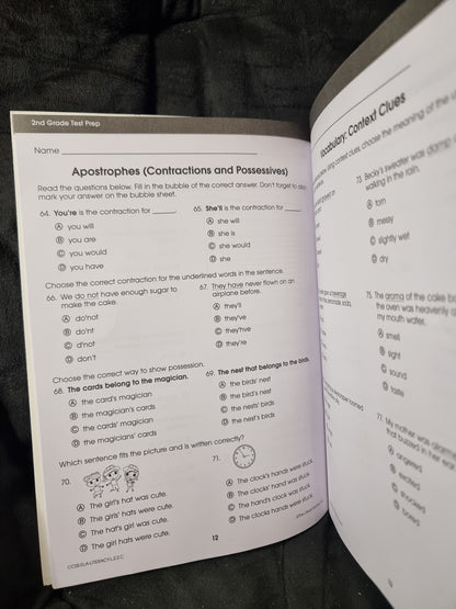 Math and Language Arts Test Prep Second Grade
