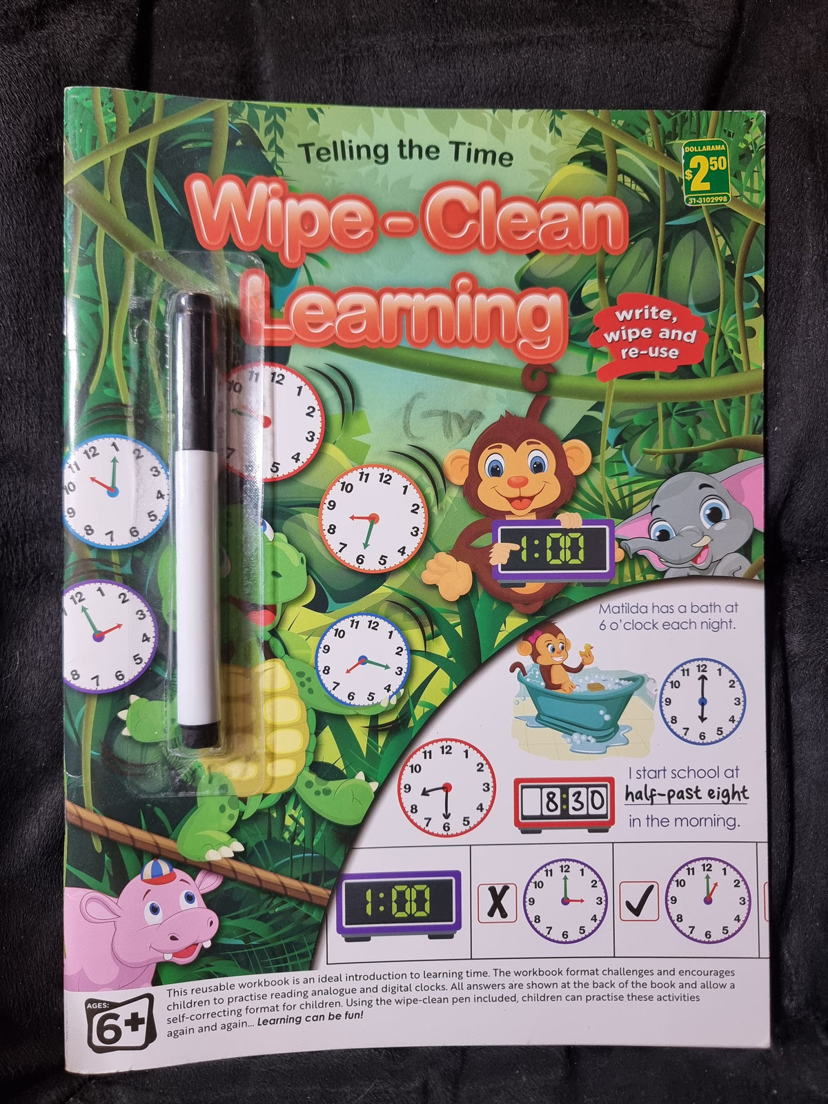 Wipe Clean Learning Telling Time
