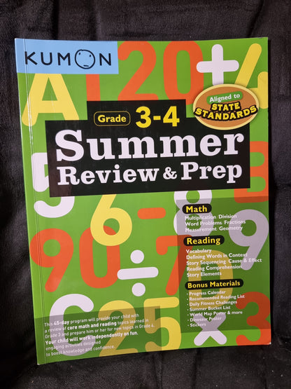 Kumon Grade 3-4 Summer Review and Prep